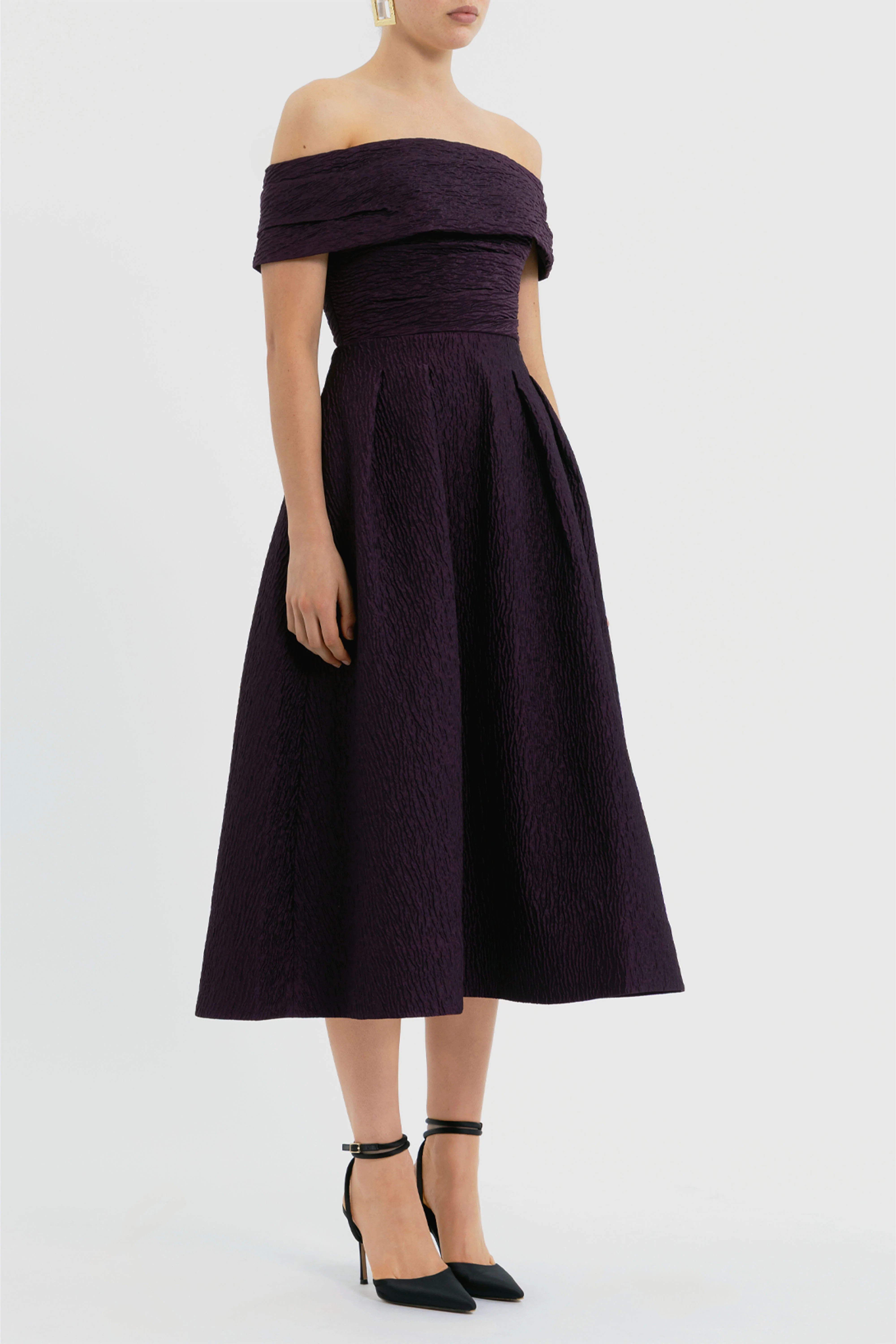 Adalyn Off The Shoulder Midi Dress - Image 3