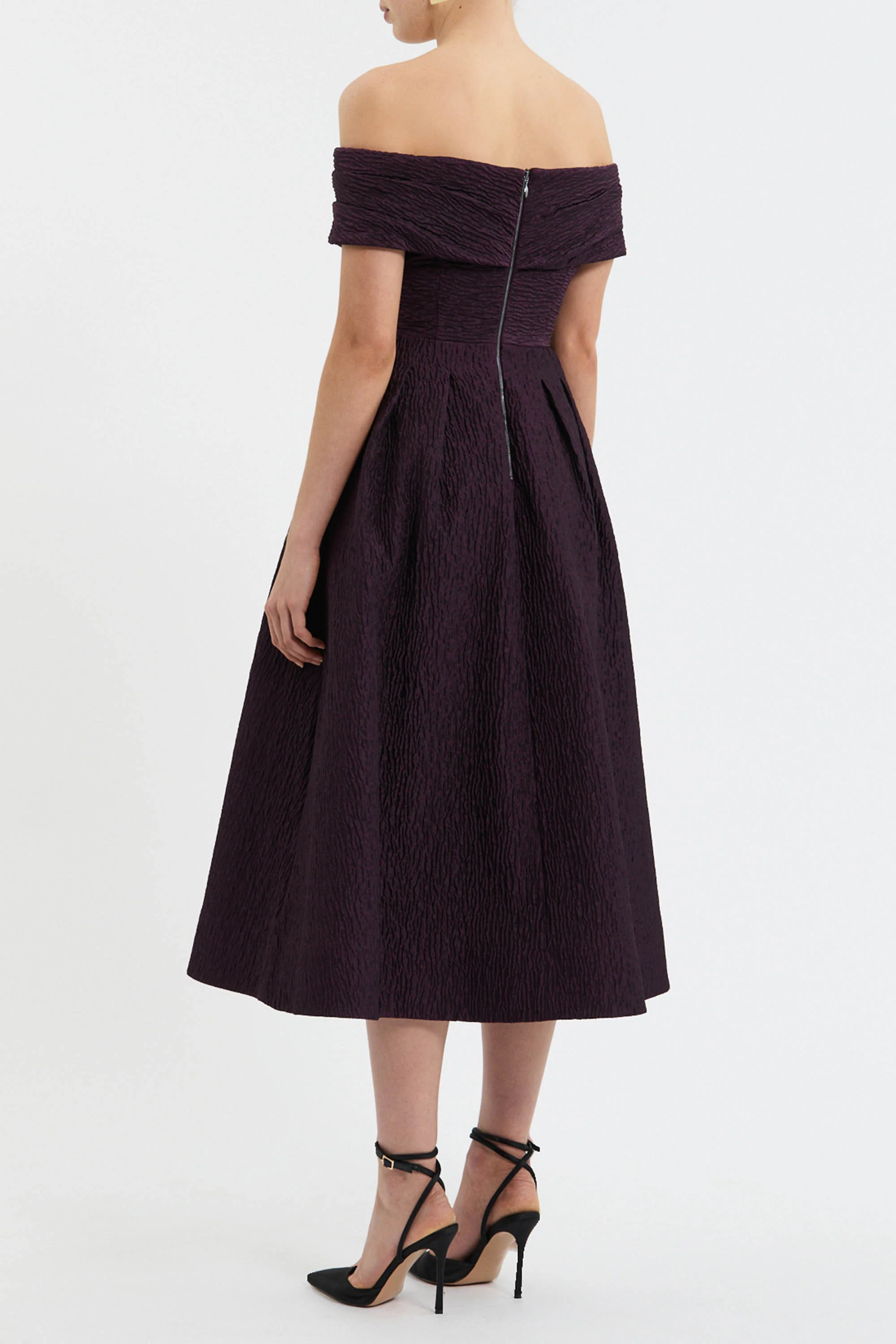 Adalyn Off The Shoulder Midi Dress - Image 4