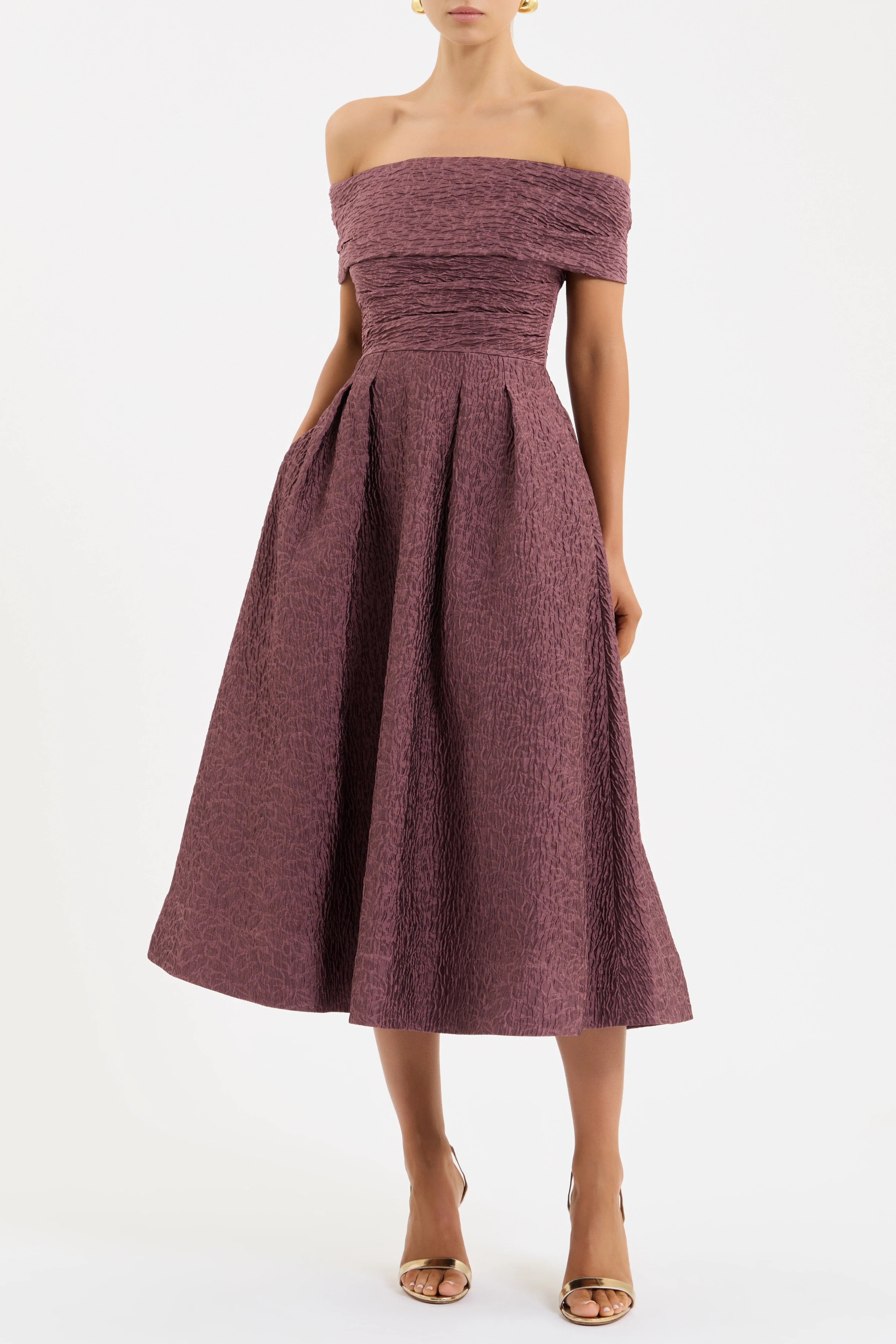 Adalyn Off The Shoulder Midi Dress - Image 2
