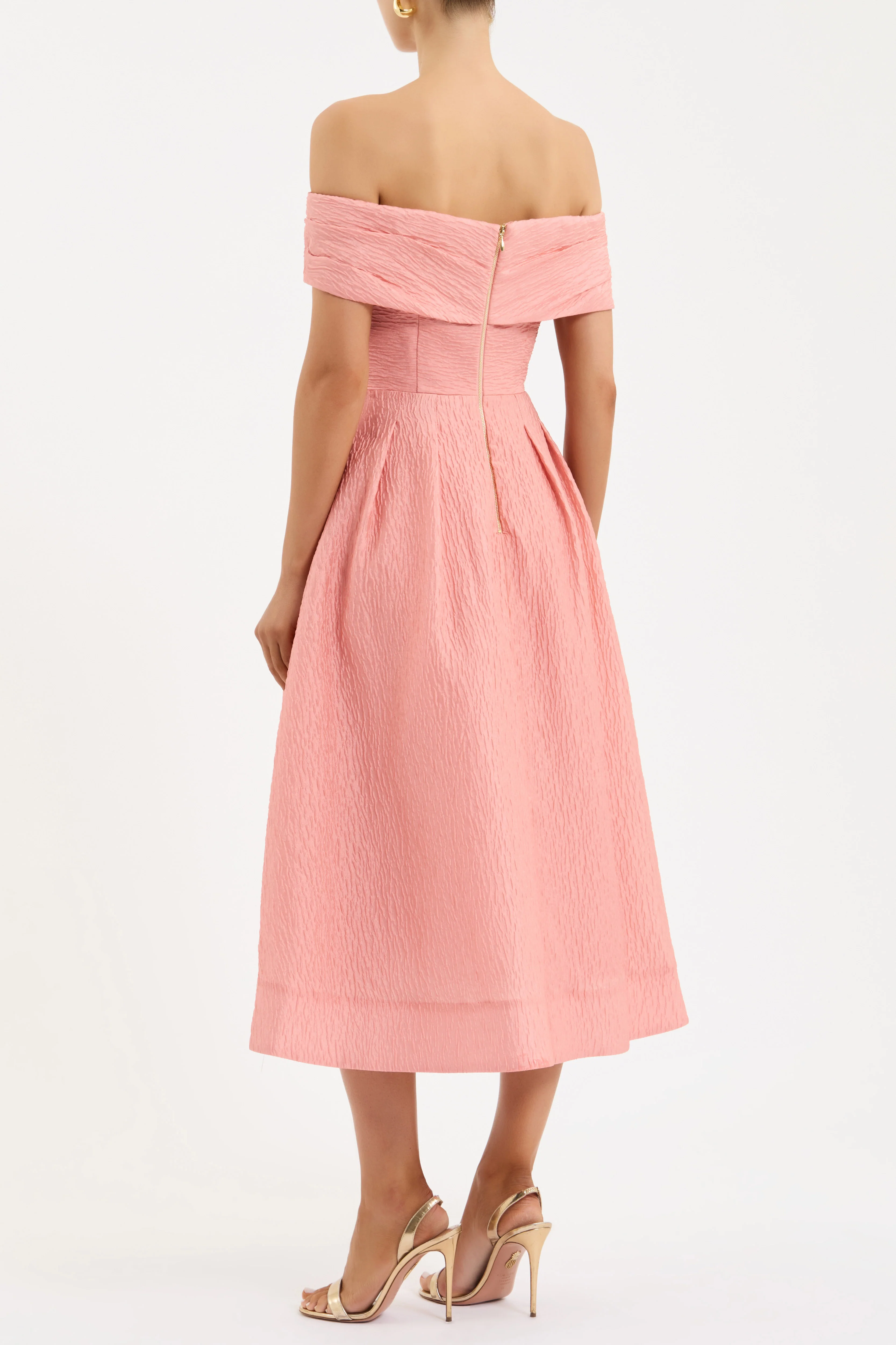 Adalyn Off The Shoulder Midi Dress - Image 4