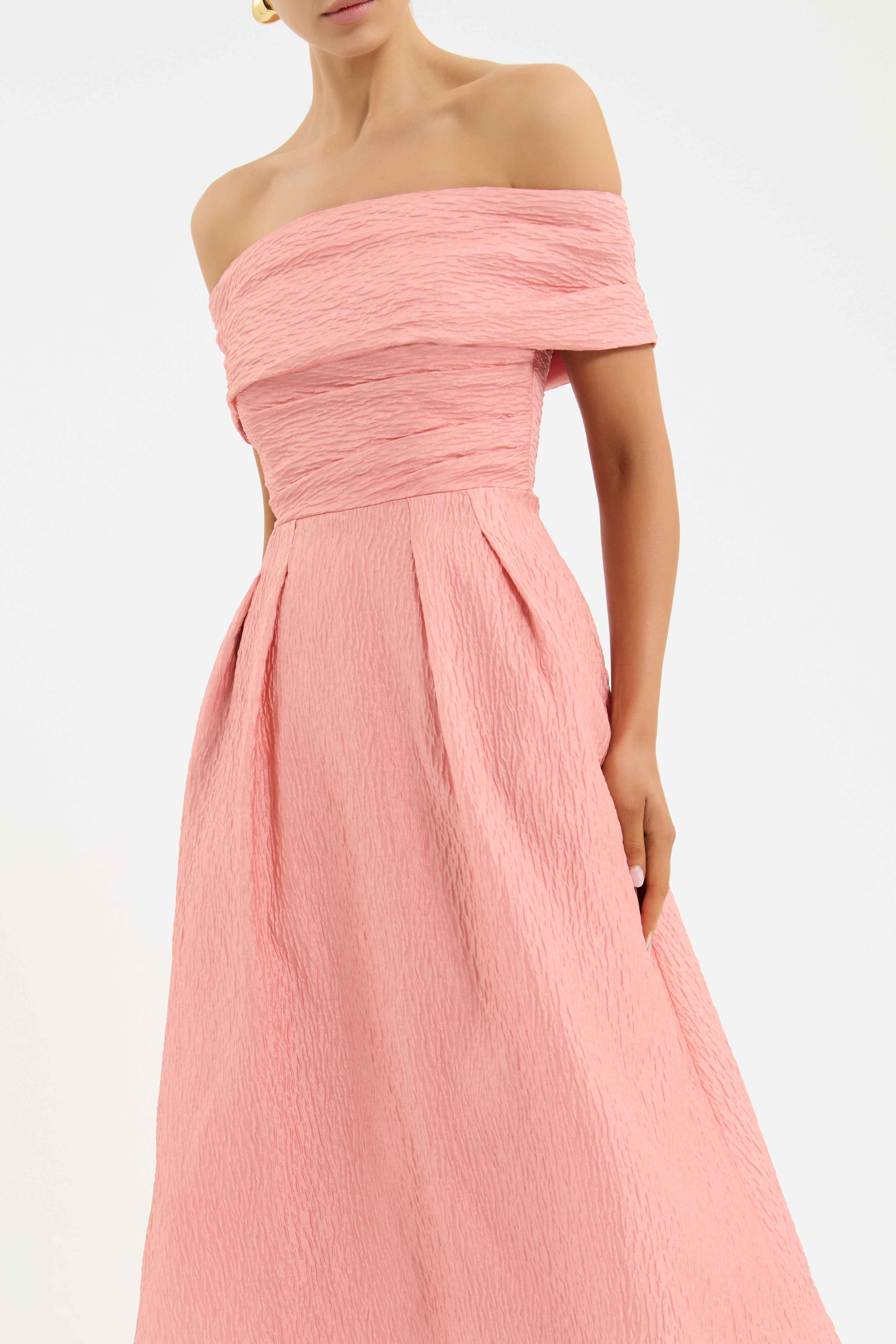 Adalyn Off The Shoulder Midi Dress - Image 5