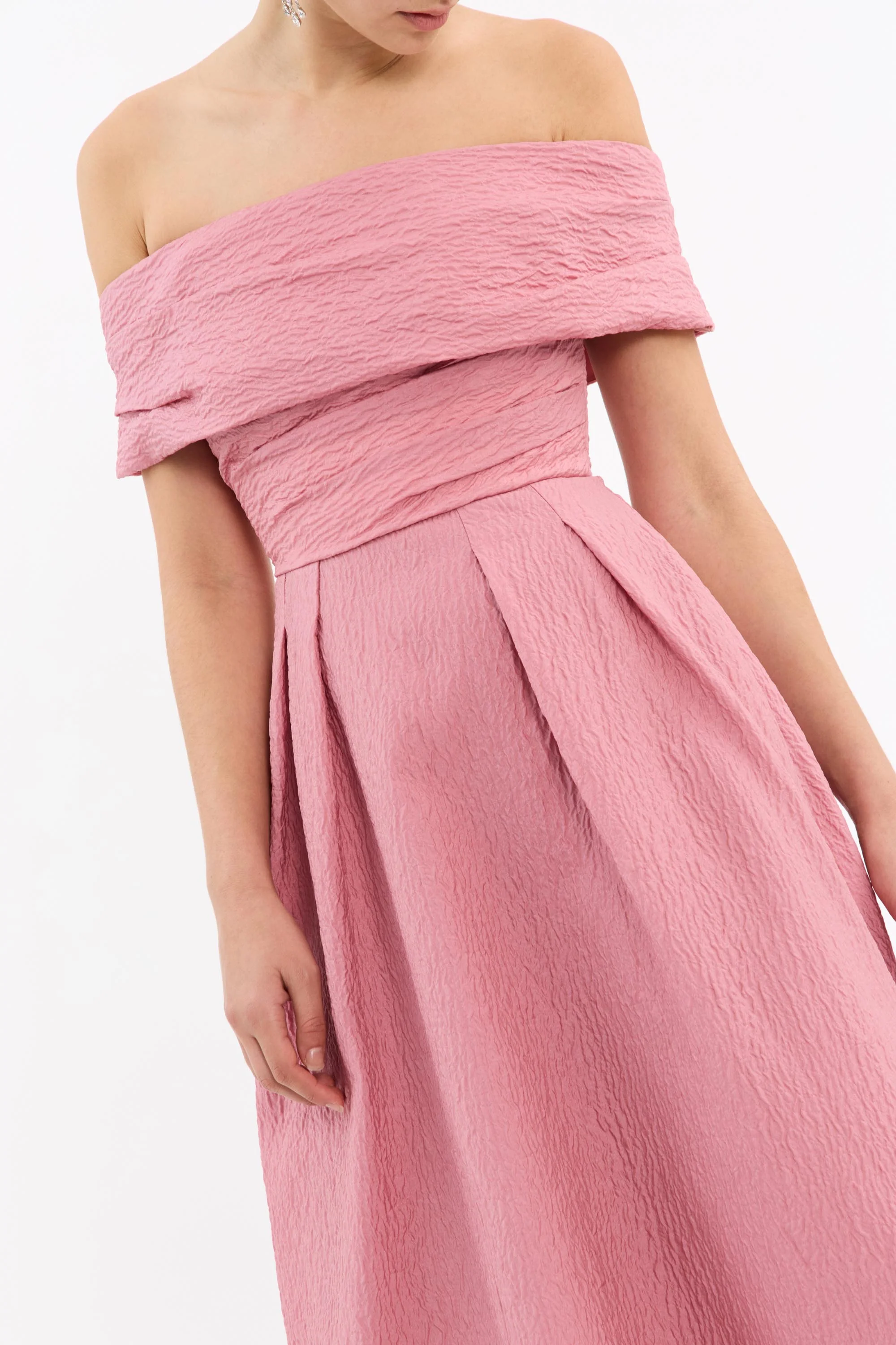 Adalyn Off The Shoulder Midi Dress - Image 5