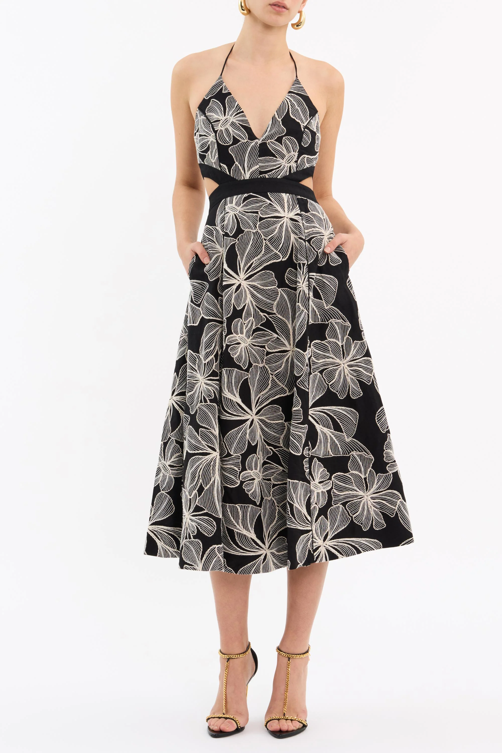 Amira Halter Midi Dress - Image 2