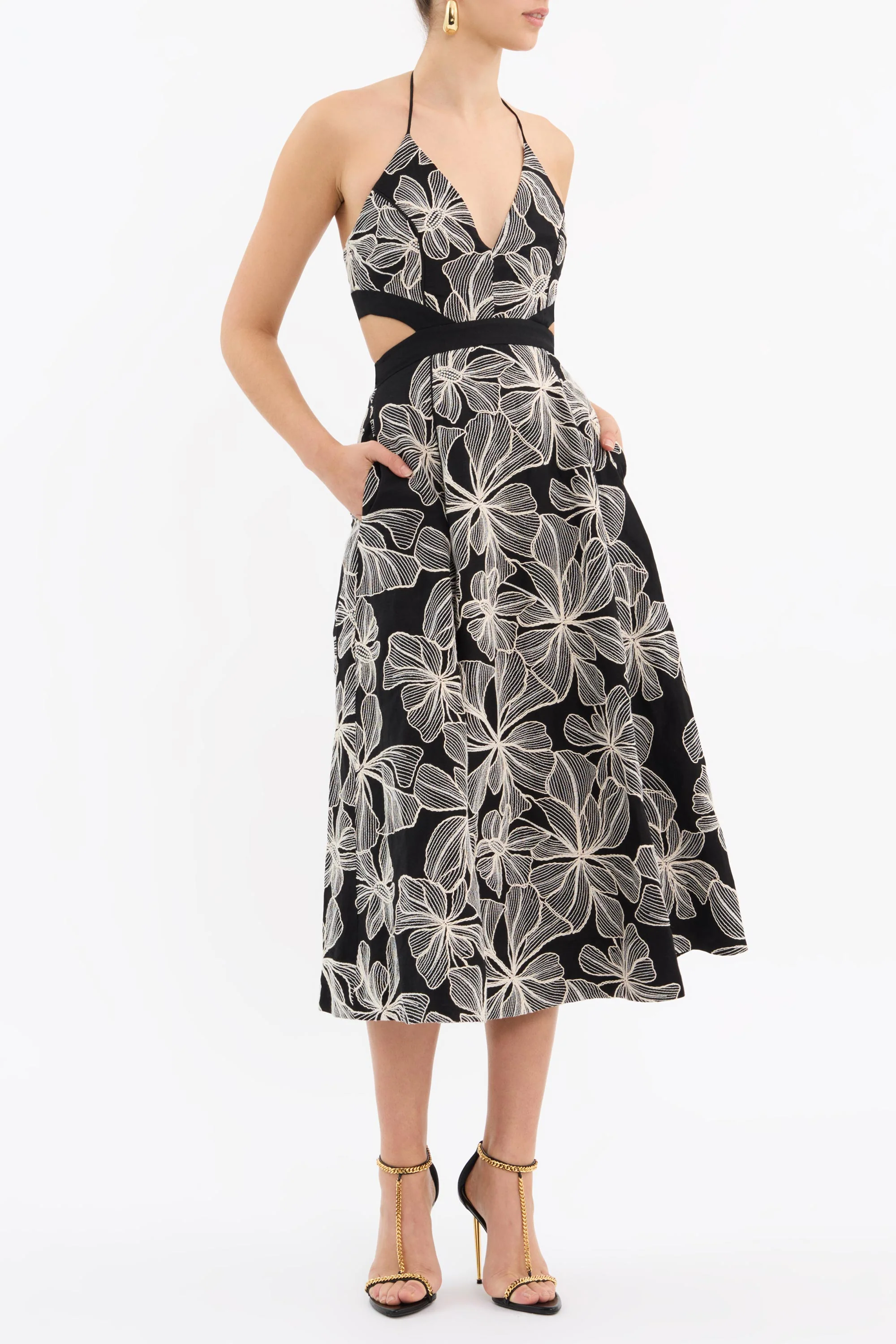Amira Halter Midi Dress - Image 3