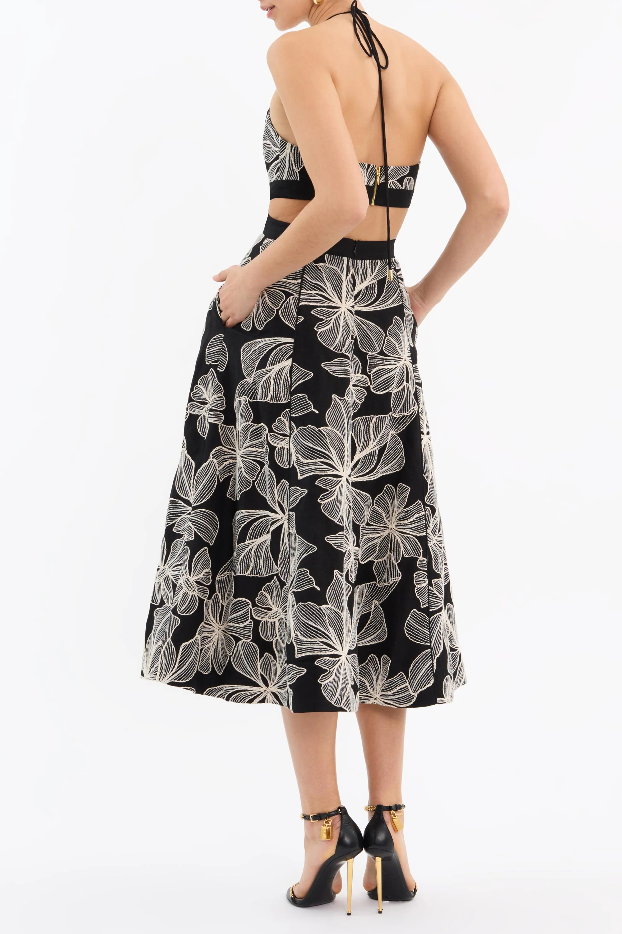 Amira Halter Midi Dress - Image 4