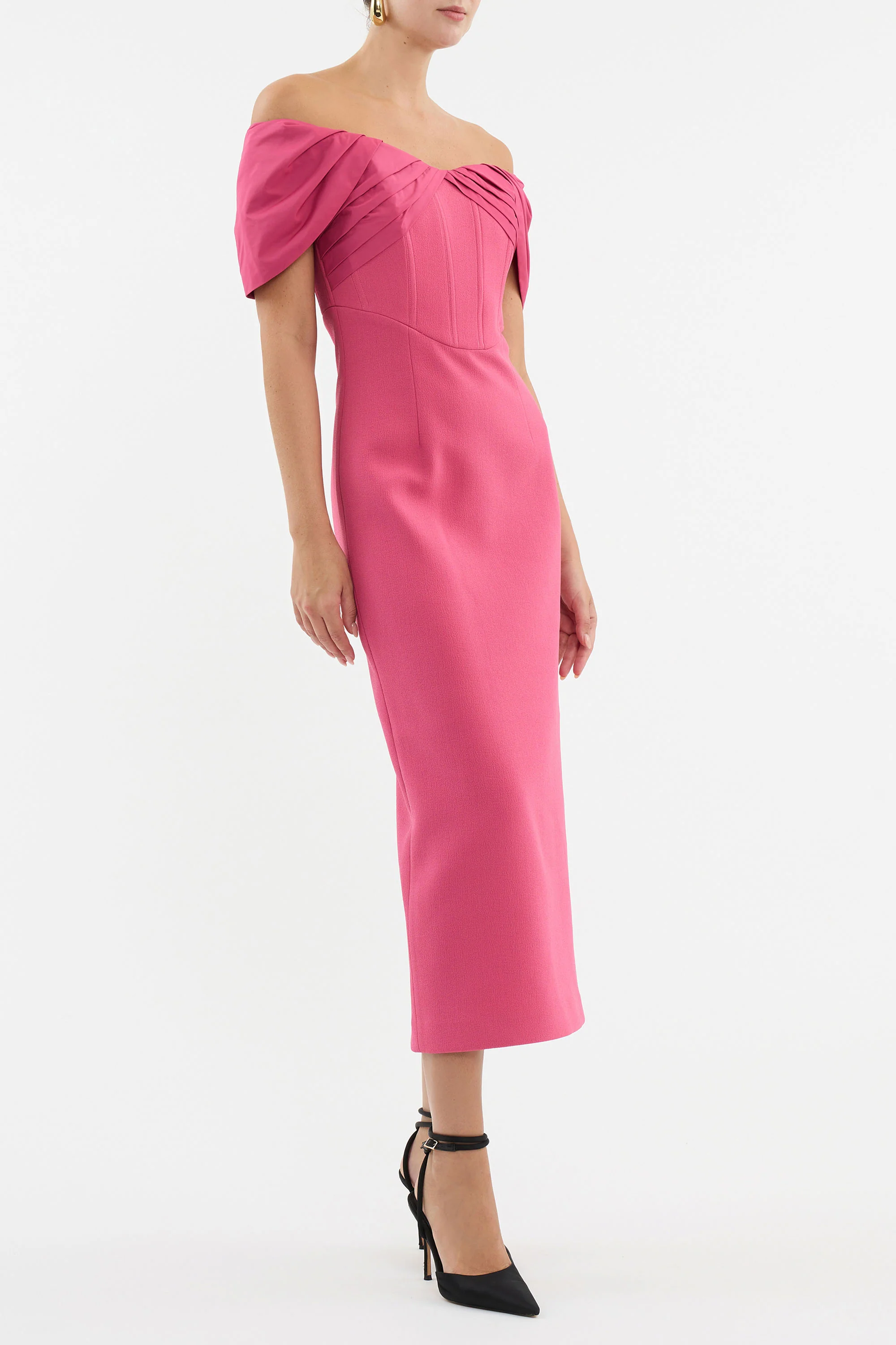 Anais Off Shoulder Midi Dress - Image 3