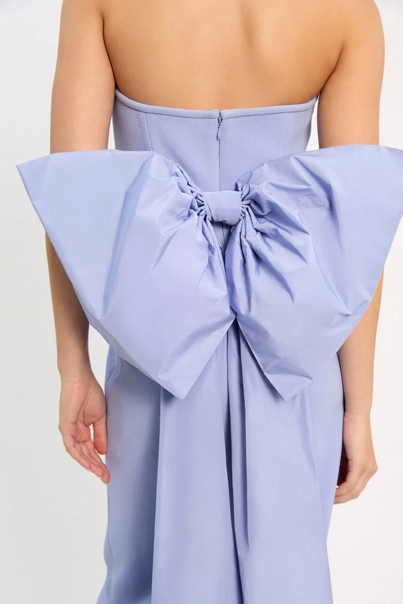 Annabelle Strapless Midi Dress Blue - Image 5