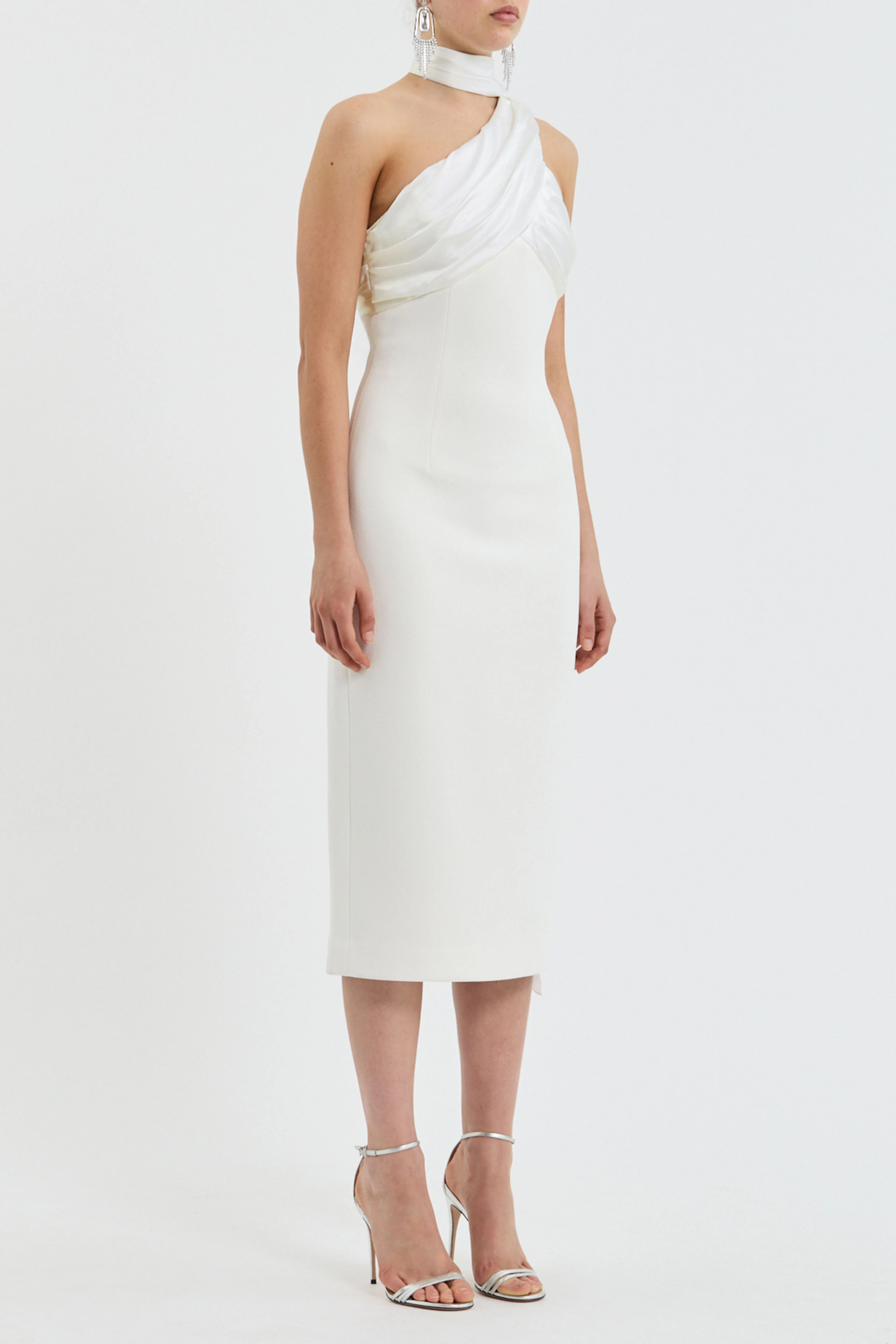 Atlas Halter Tie Midi Dress - Image 3