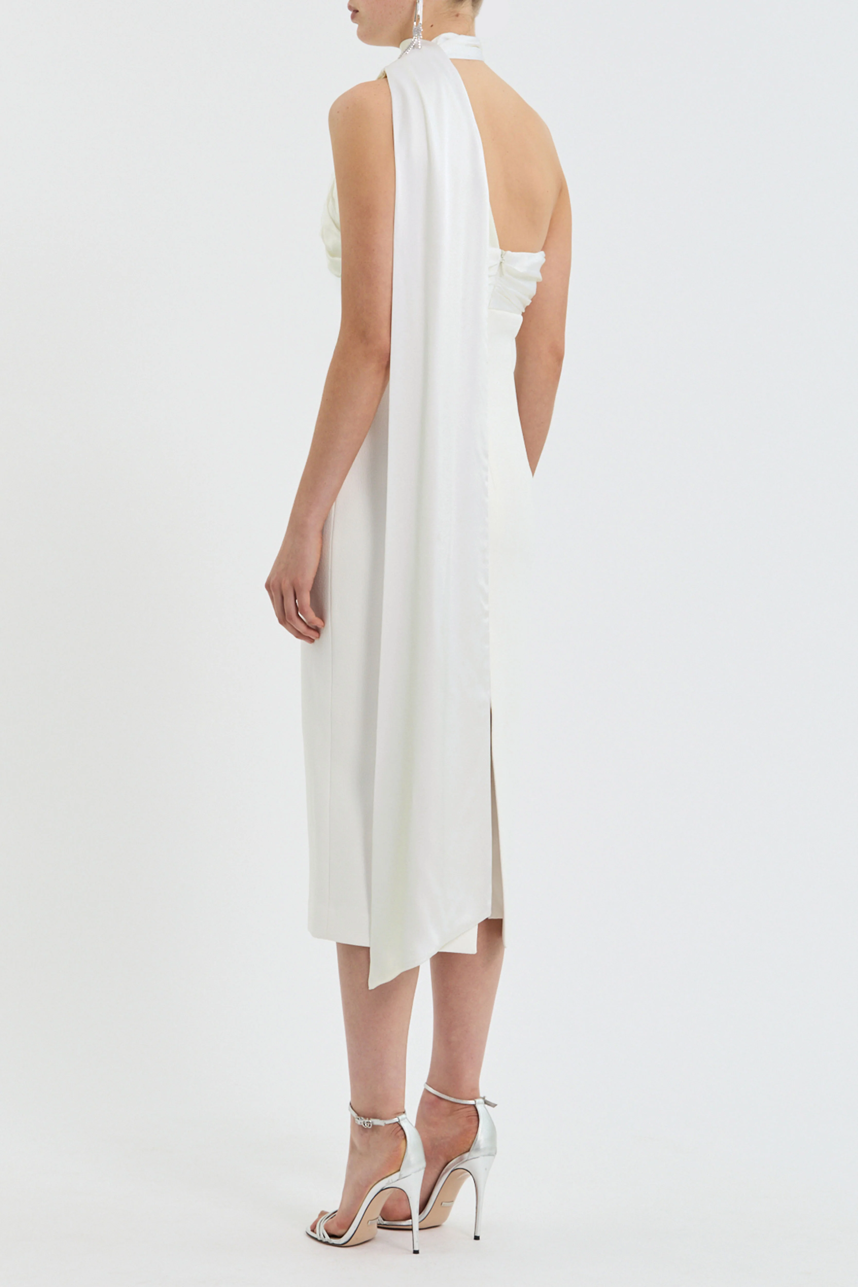 Atlas Halter Tie Midi Dress - Image 4