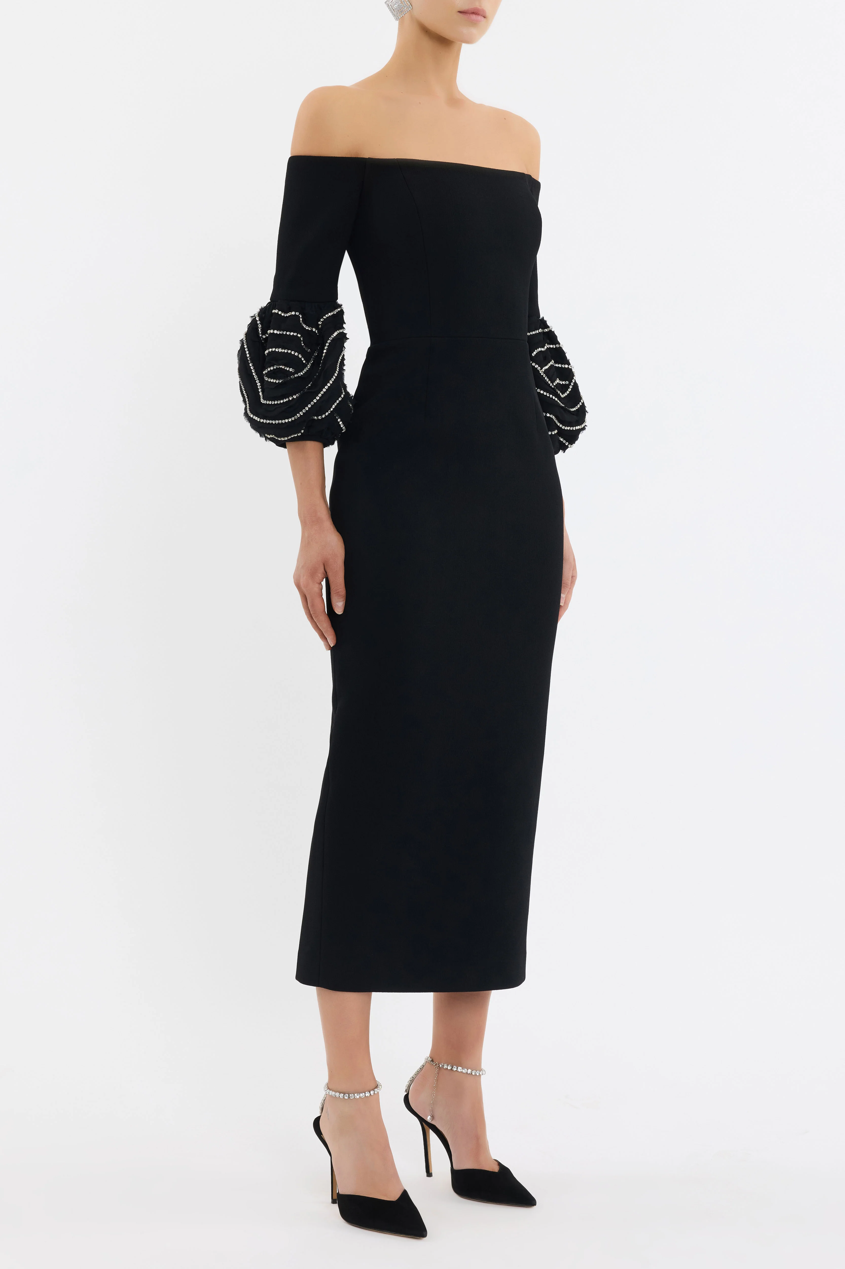 Bellatrix Off The Shoulder Midi Dress - Image 3