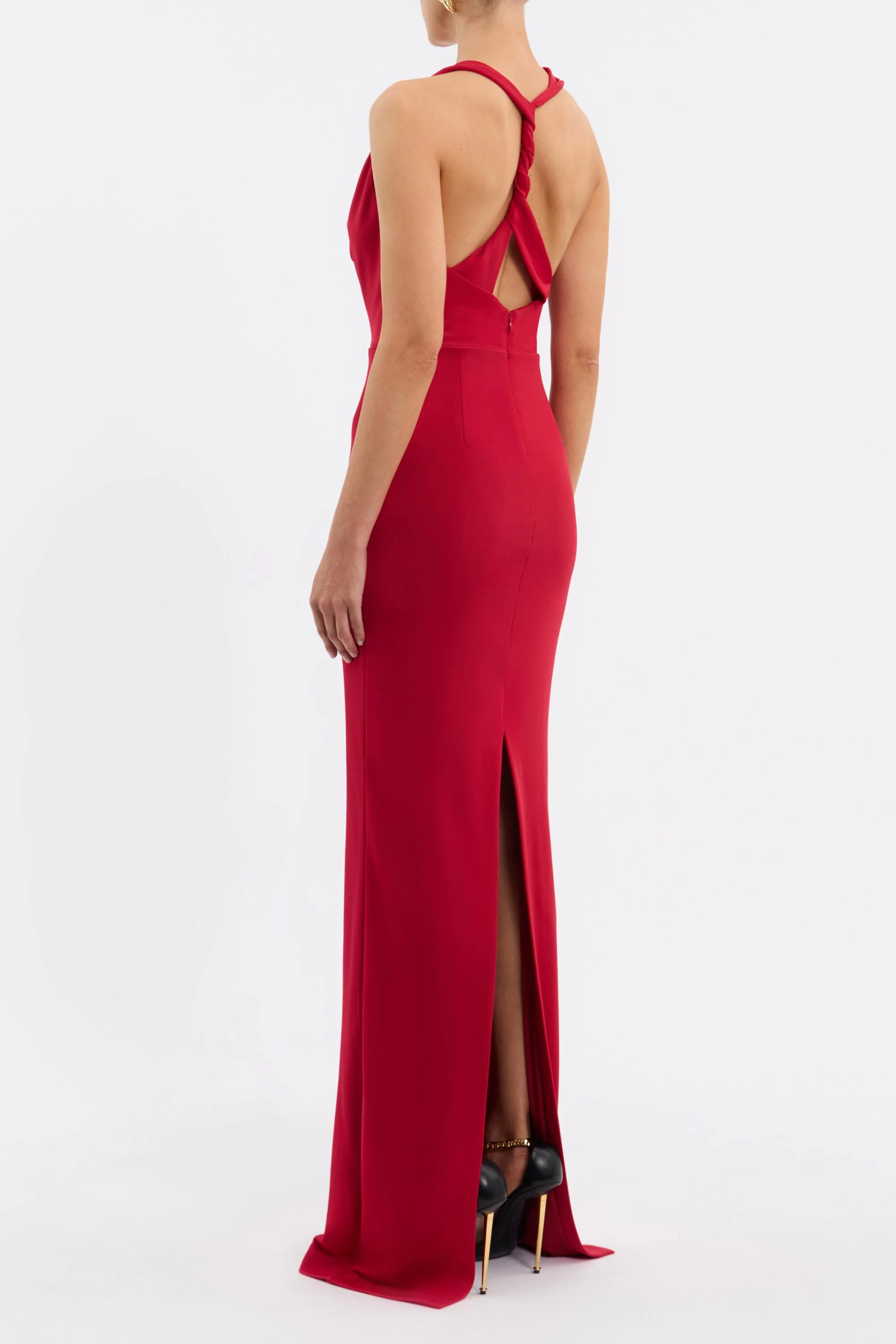 Carmine Halter Maxi Dress - Image 4