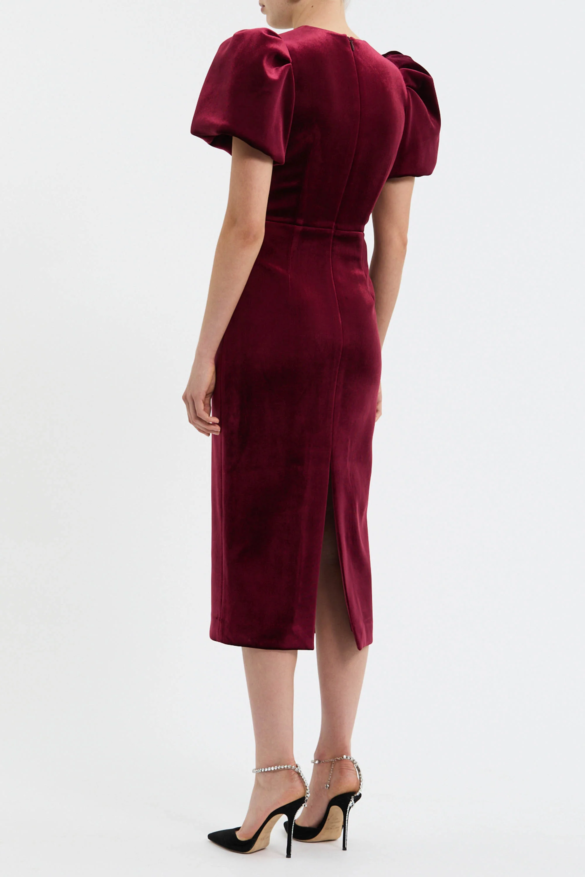 Edwiena Puff Sleeve Bow Midi Dress - Image 4