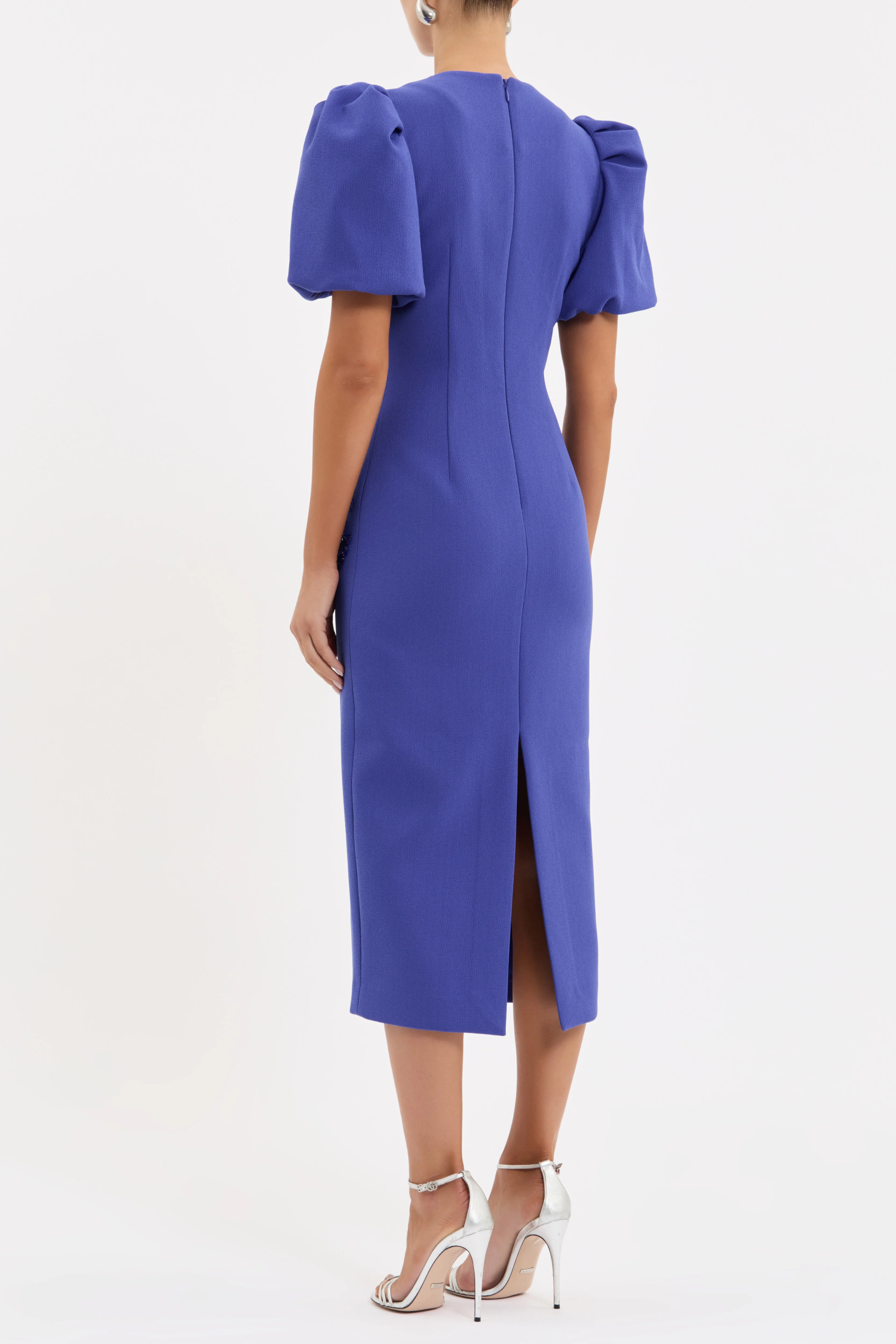 Evolet Puff Sleeve Midi Dress - Image 4