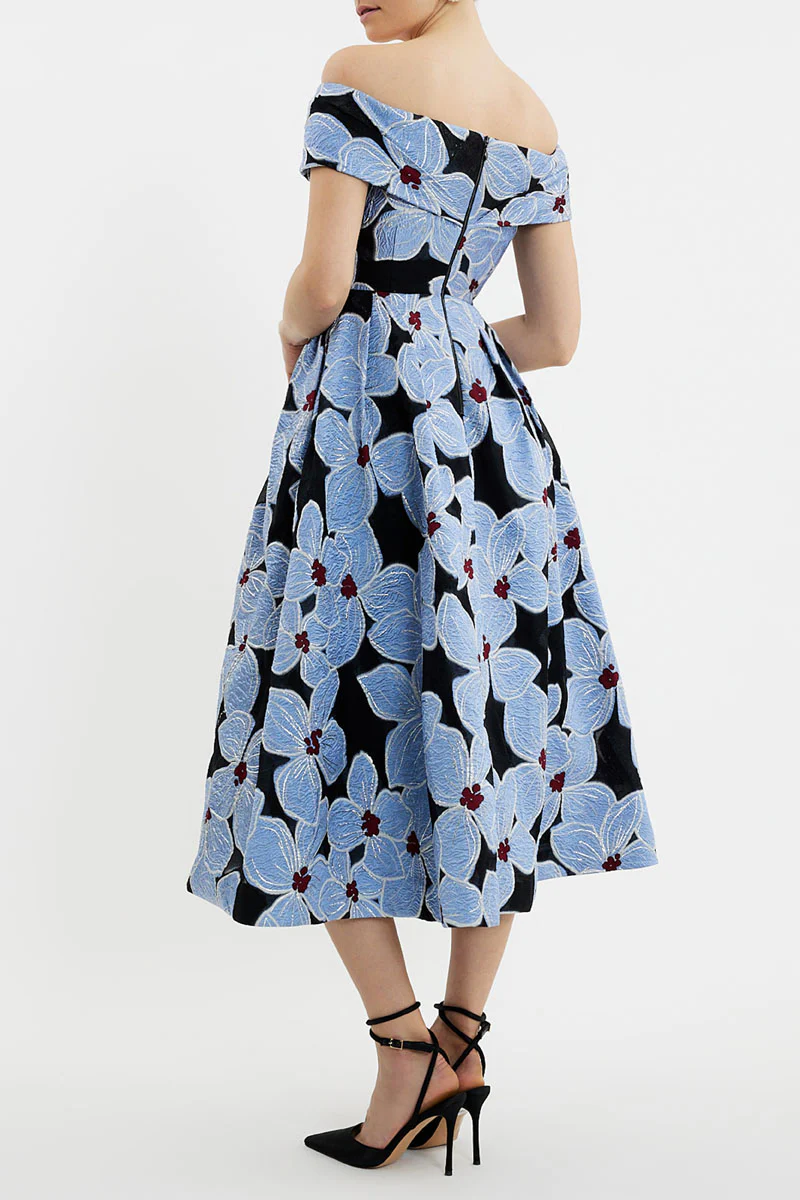 Georgina Off Shoulder Midi Dress - Image 4