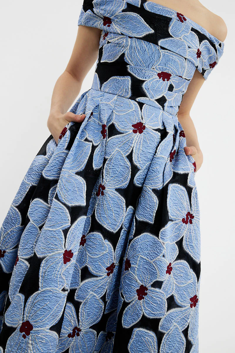 Georgina Off Shoulder Midi Dress - Image 5