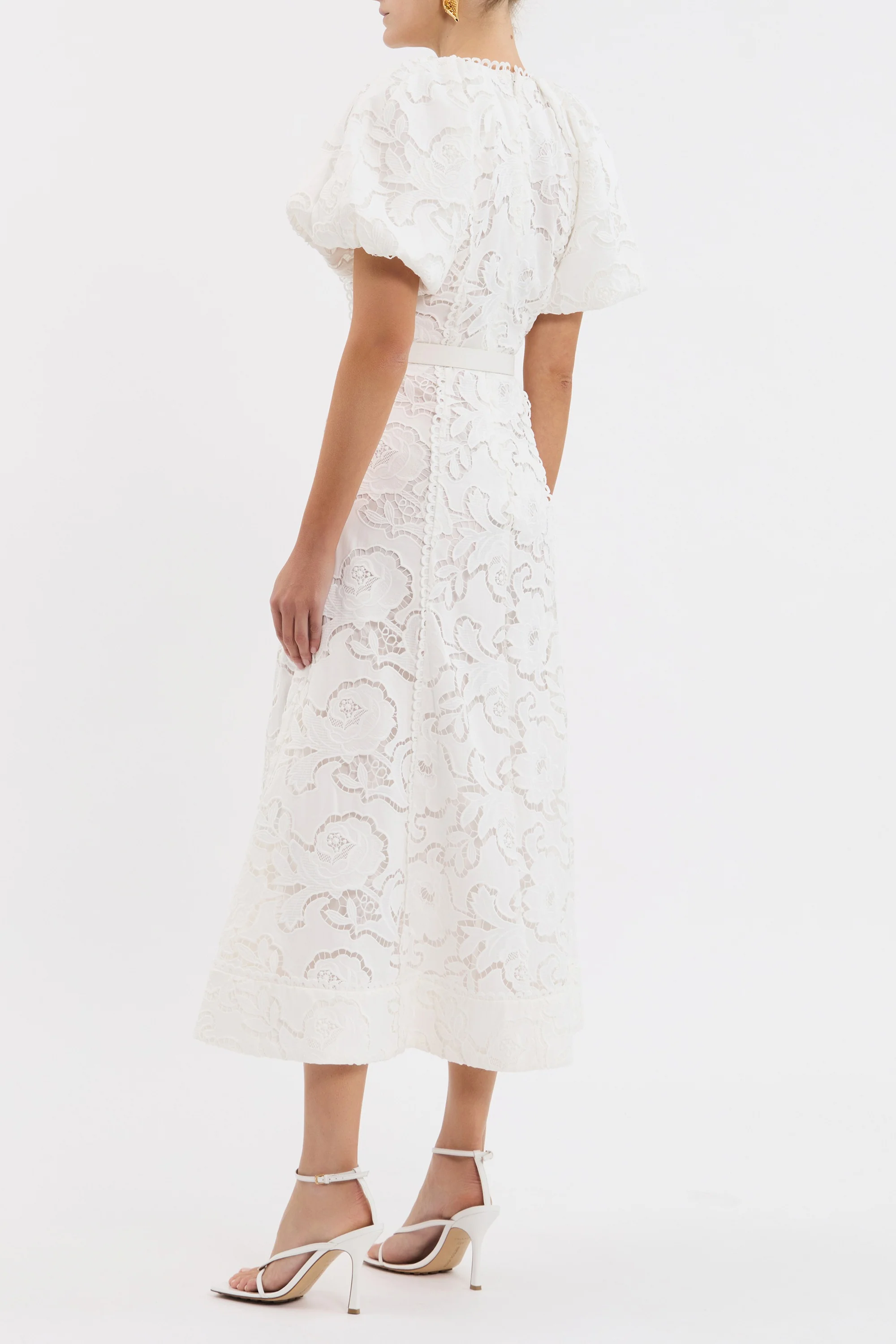 Ginger Puff Sleeve Midi Dress - Image 4