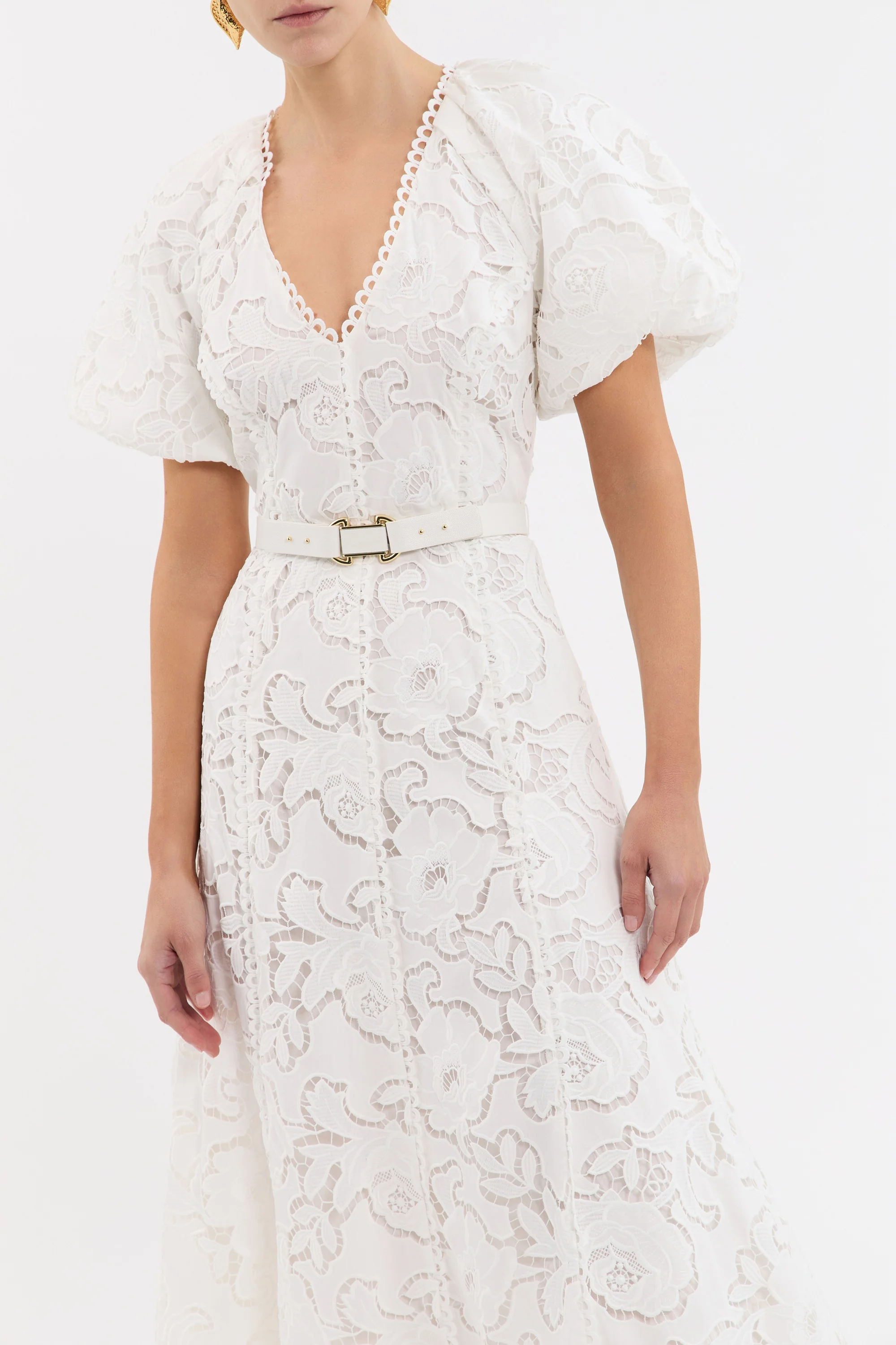 Ginger Puff Sleeve Midi Dress - Image 5