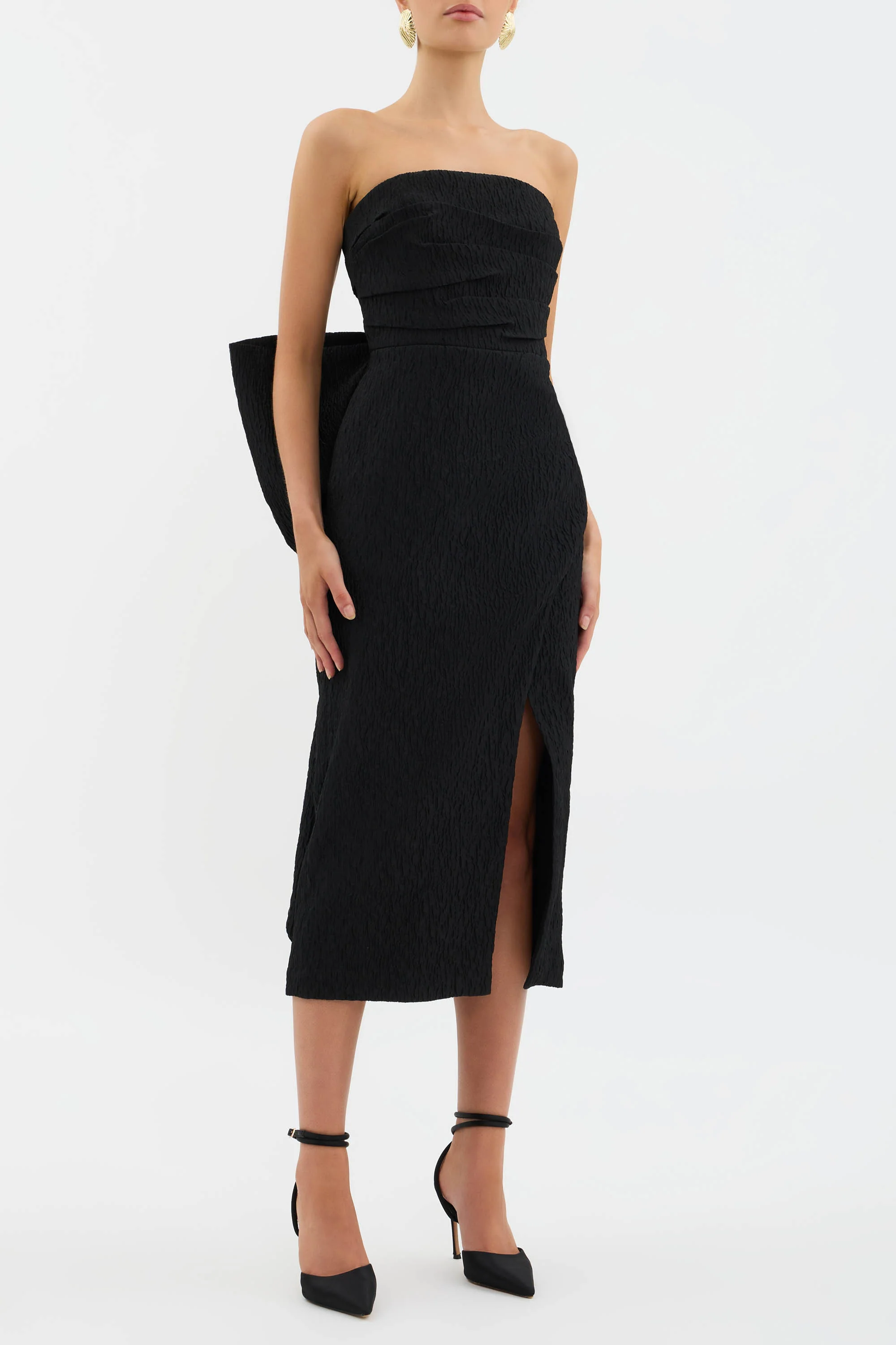 Helene Bow Midi Dress - Image 3