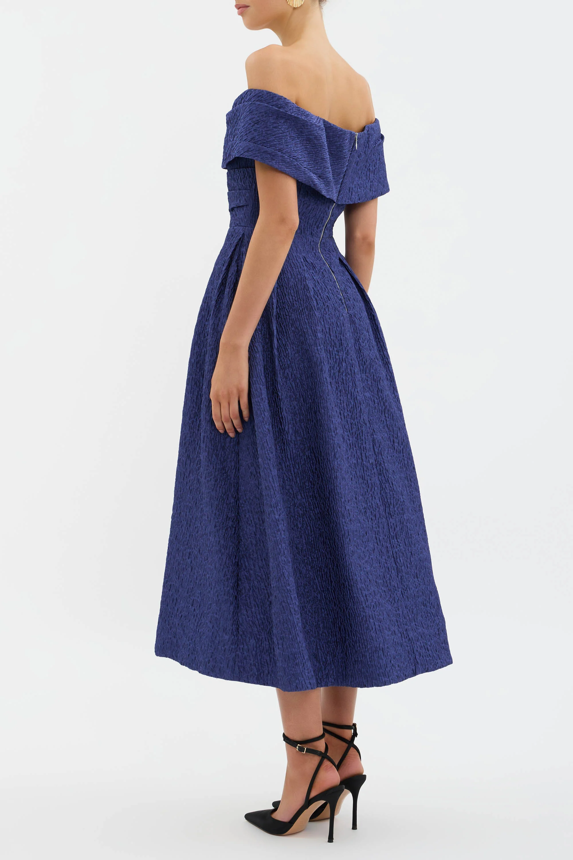 Helene Off Shoulder Midi Dress - Image 4