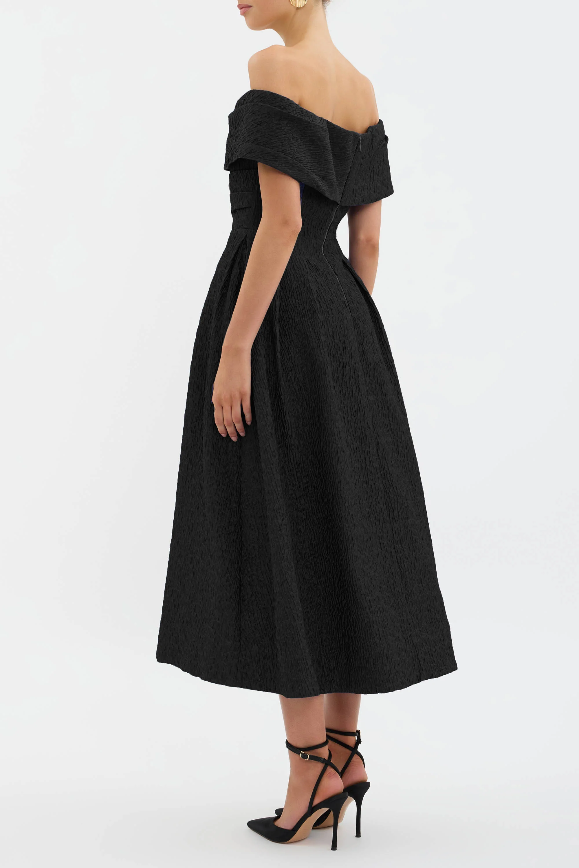 Helene Off Shoulder Midi Dress - Image 4