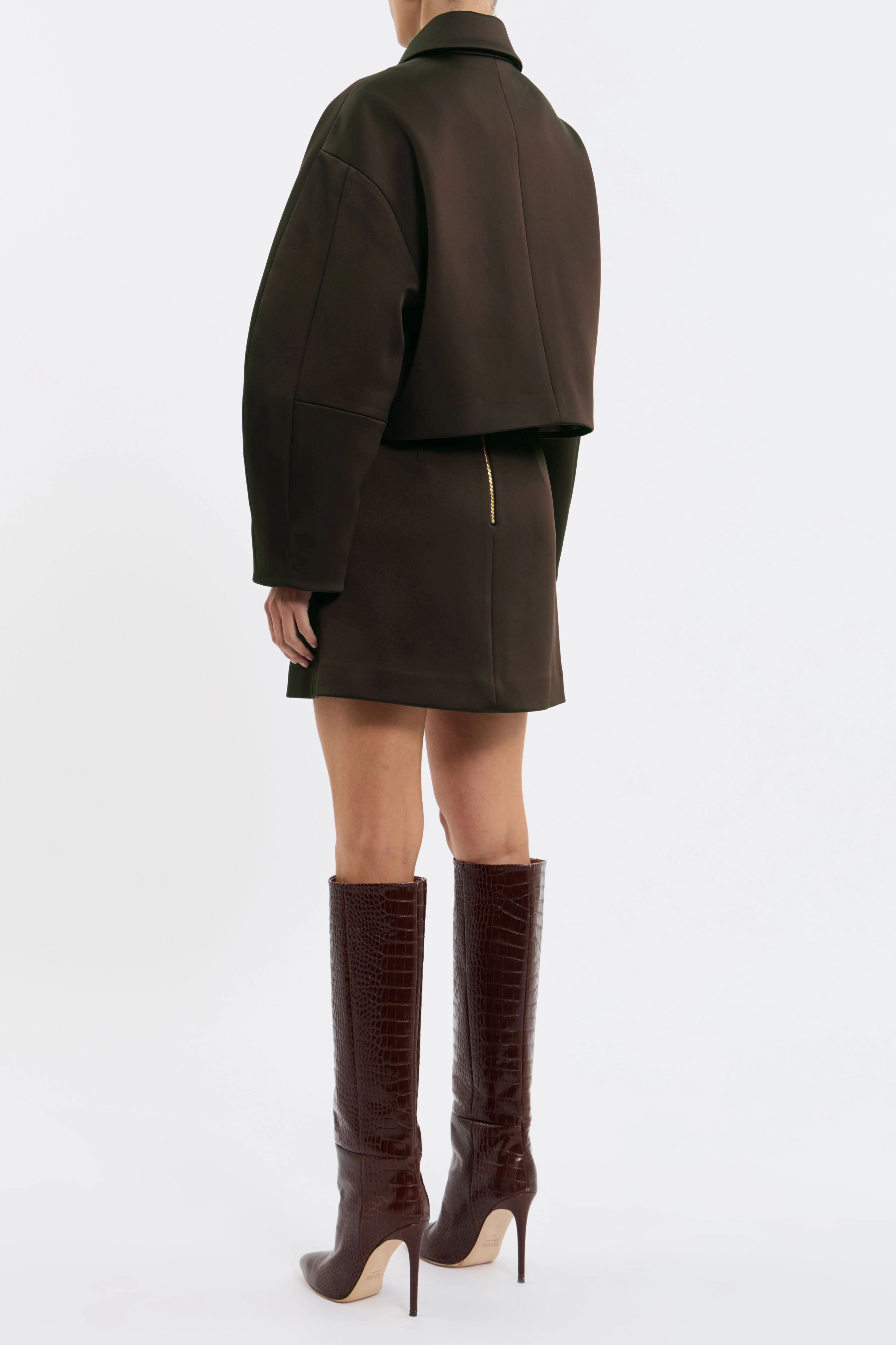 Merlot Cropped Jacket - Image 4