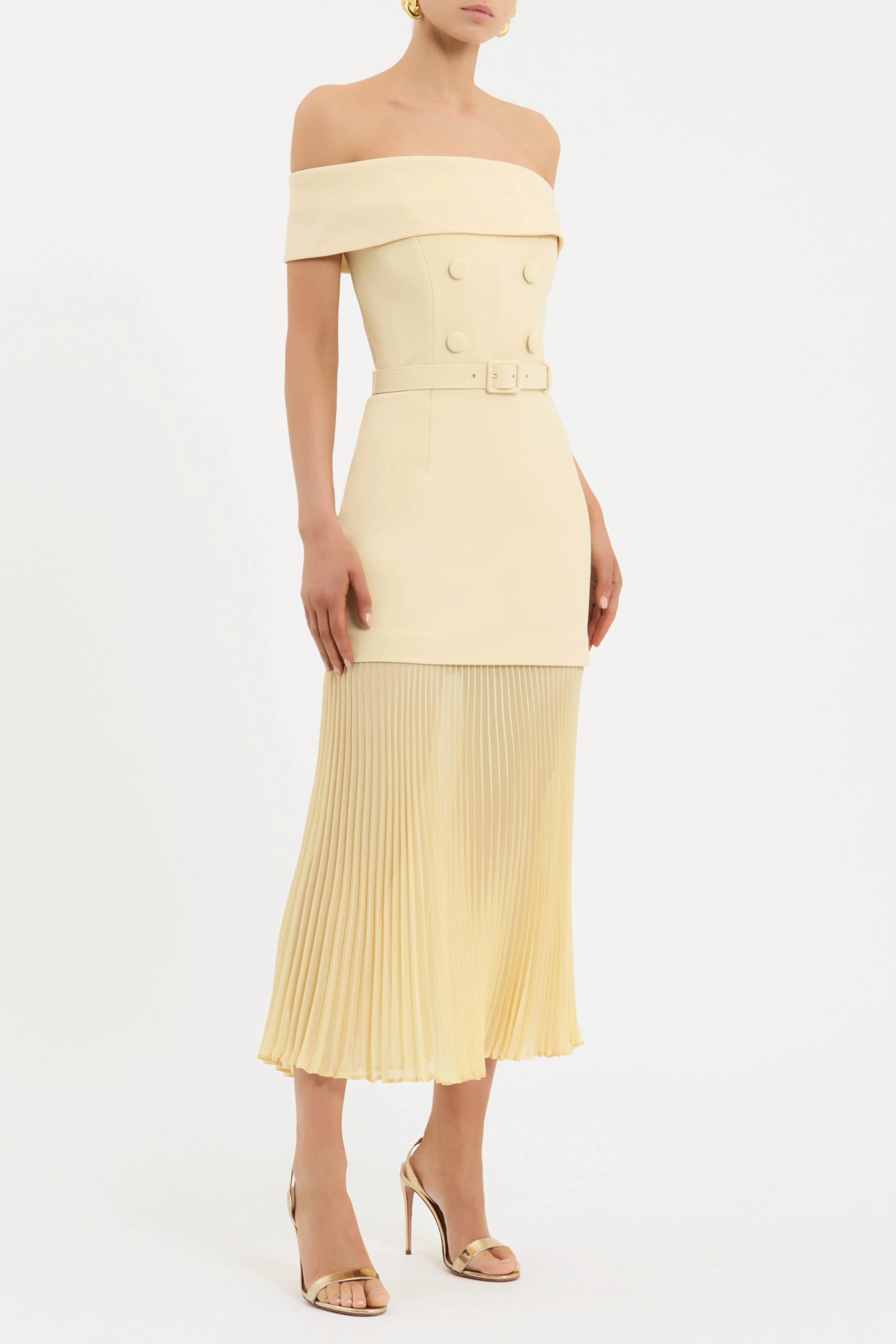 Muriel Off The Shoulder Midi Dress - Image 3
