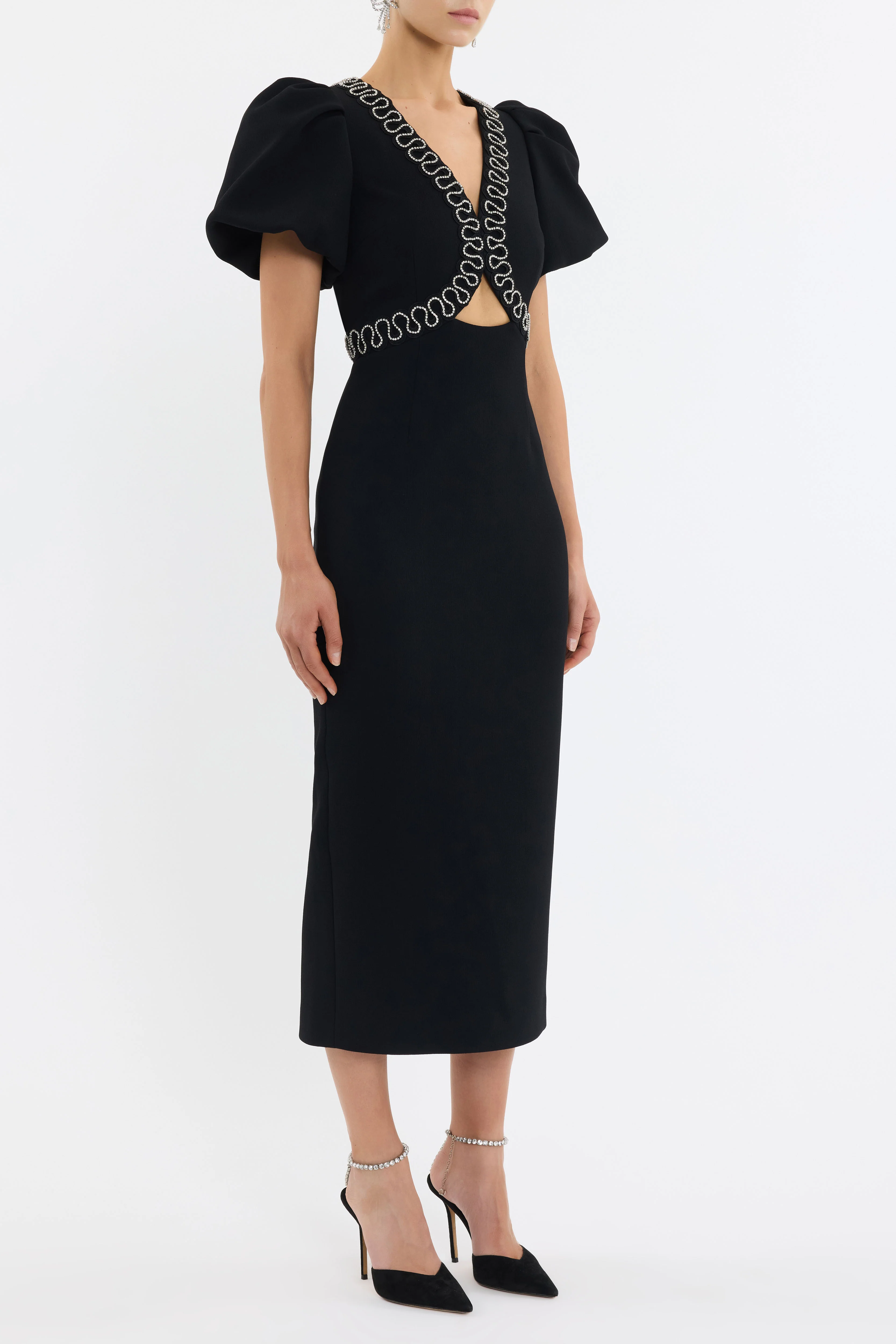 Nyx Puff Sleeve Midi Dress - Image 3