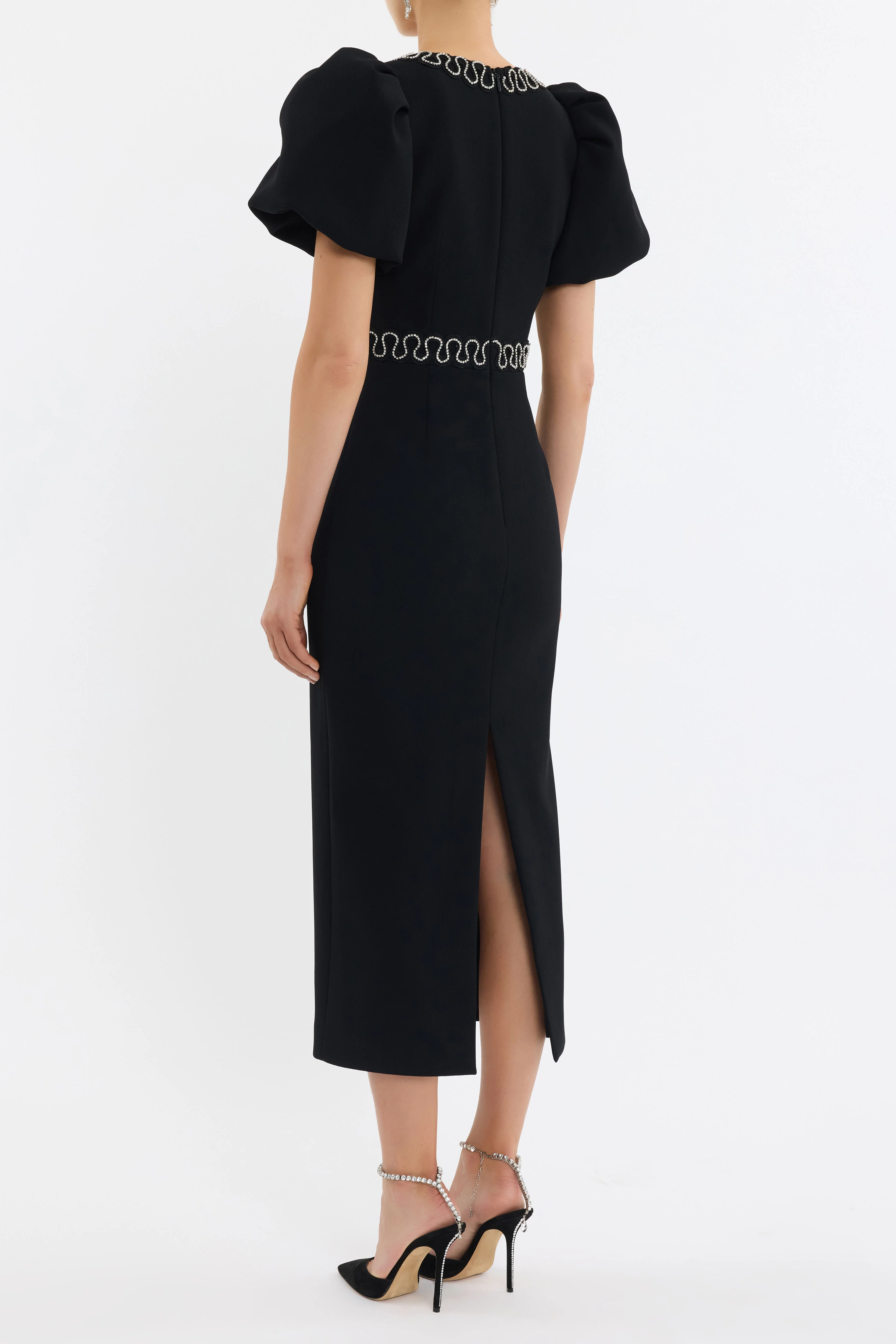 Nyx Puff Sleeve Midi Dress - Image 4