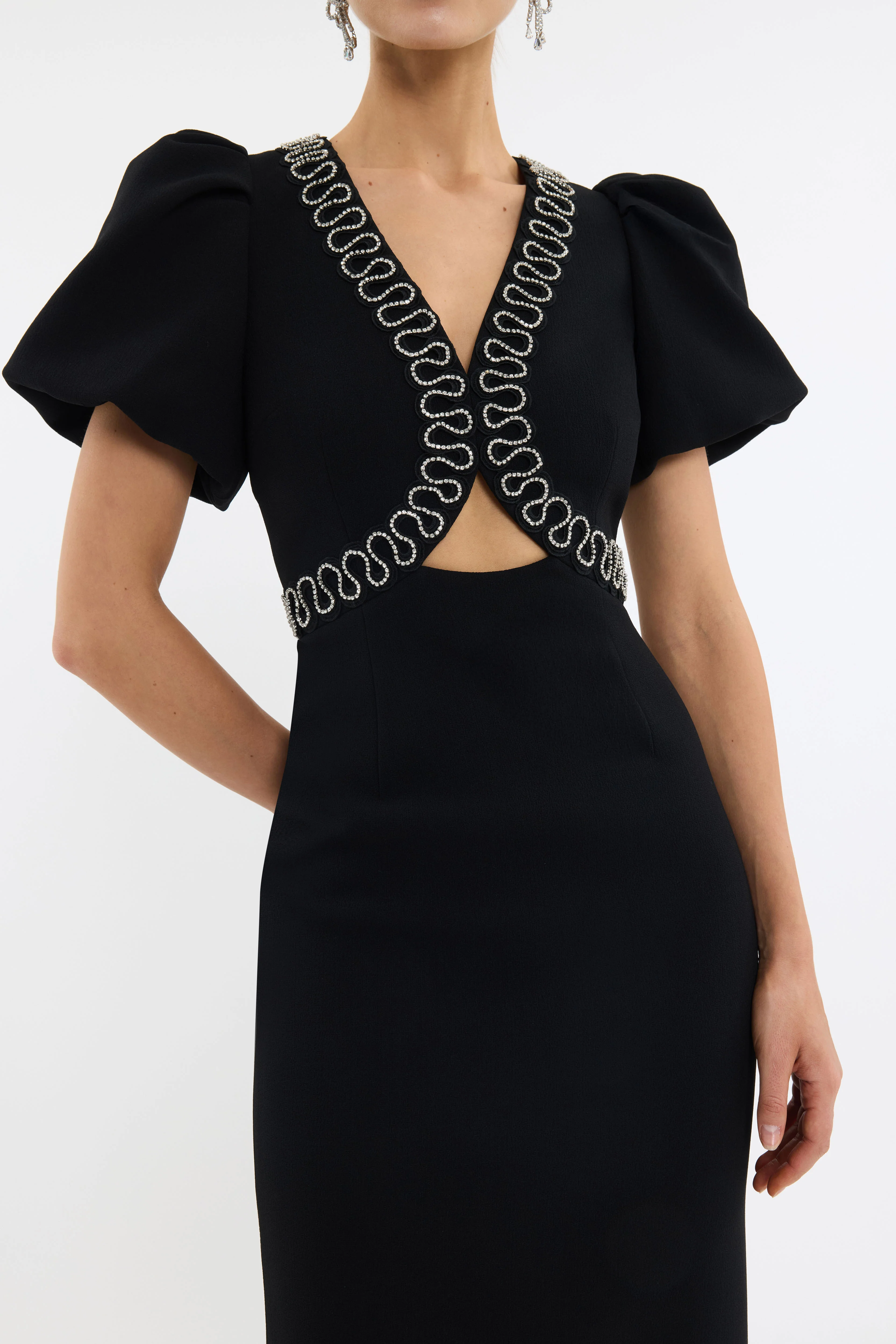 Nyx Puff Sleeve Midi Dress - Image 5