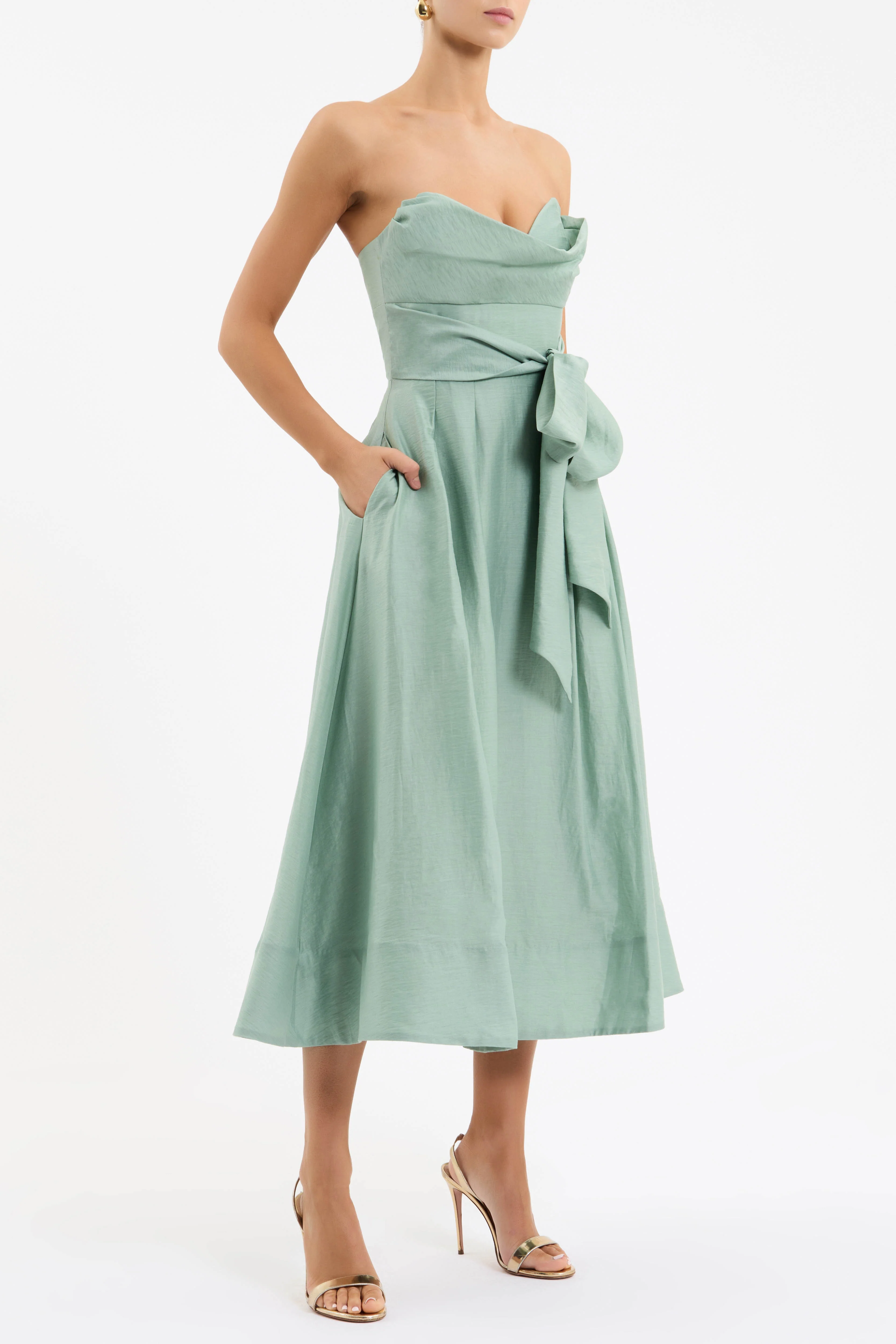 Serenity Strapless Midi Dress - Image 3