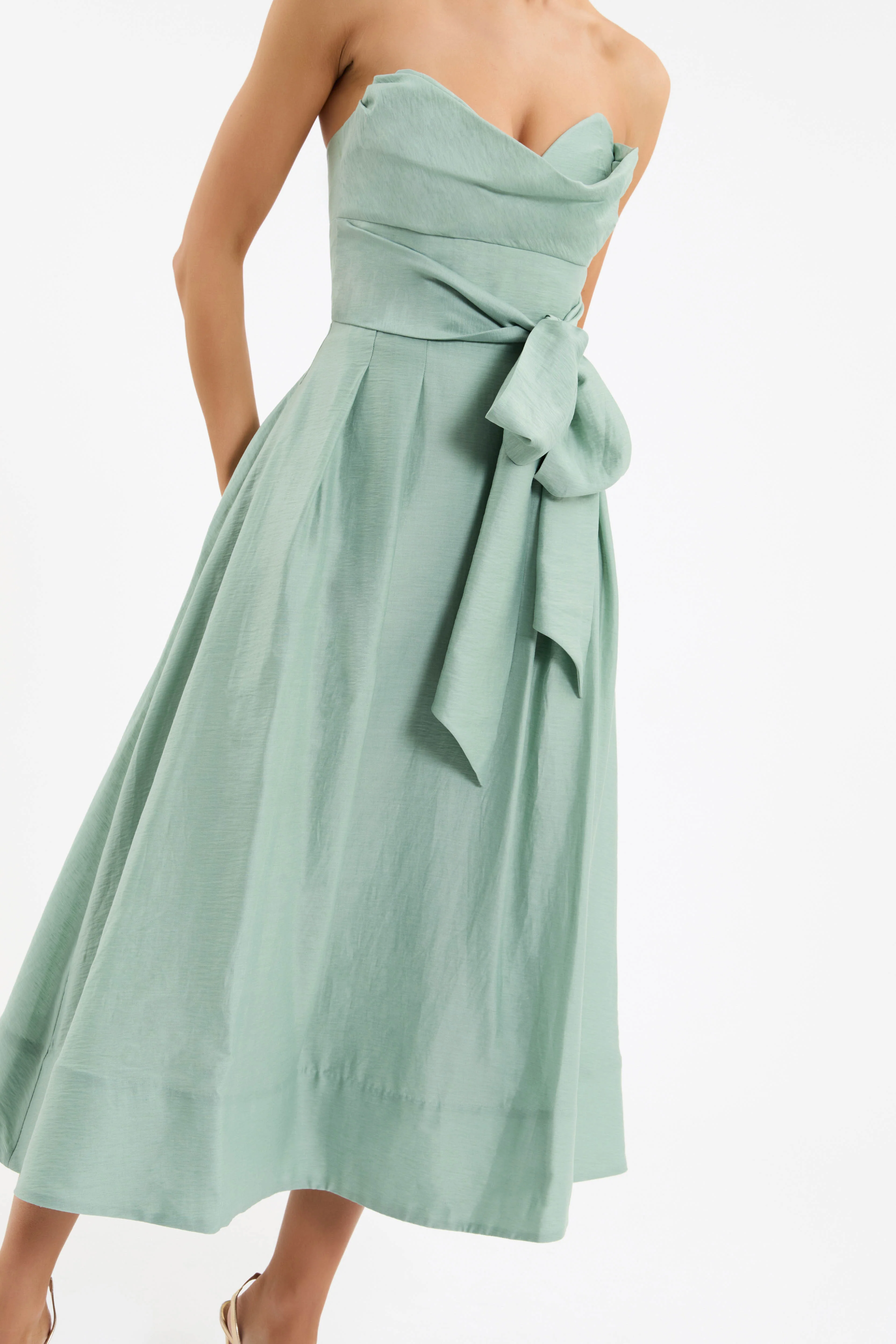 Serenity Strapless Midi Dress - Image 5