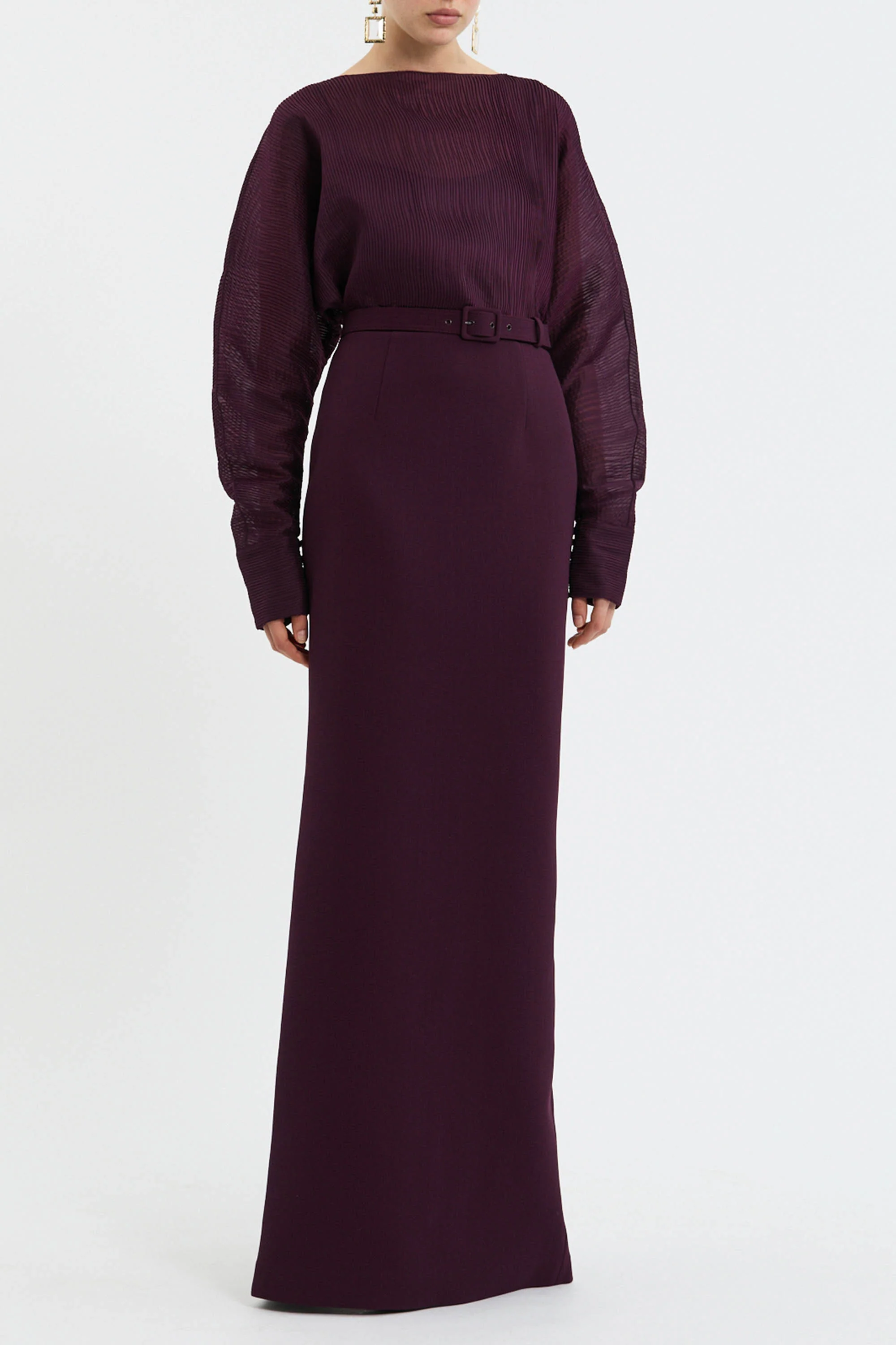 Syrah Pleated Gown - Image 3